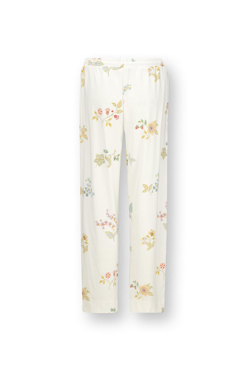 Pip Studio - Belin Lange pyjamabroek - Dames - Blossom Chique - Wit - XS - vtwonen shop