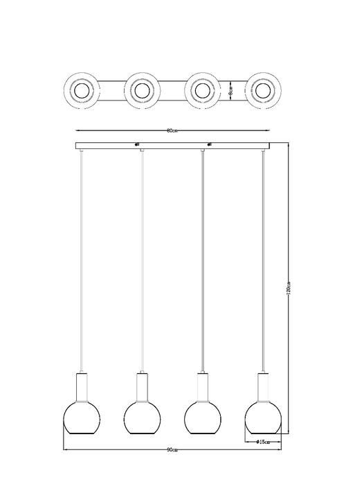 Lighto | Art deco hanglamp zwart met smoke glas 4-lichts | Juna - vtwonen shop