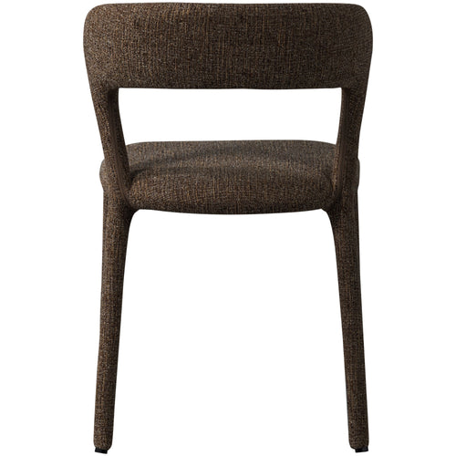 WOOOD eetkamerstoelen Noble - Polyester - Warm Bruin - Set van 2