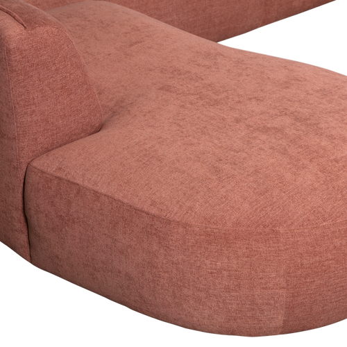 WOOOD bank links Polly - Polyester - Roze - 71x353x150/245 - vtwonen shop