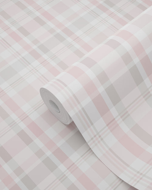 ESTAhome behang ruiten licht roze - 53 cm x 10.05 m - 138953