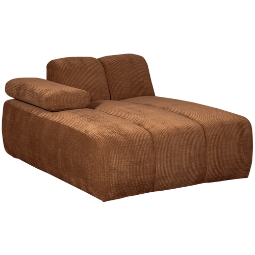 WOOOD chaise longue element links Mojo - Ribstof - Roest Bruin - vtwonen shop