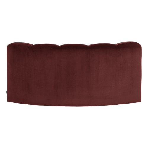 WOOOD eetbank halfronde hoek rugleuning Mojo - Velvet - K.bruin - 83x152x73