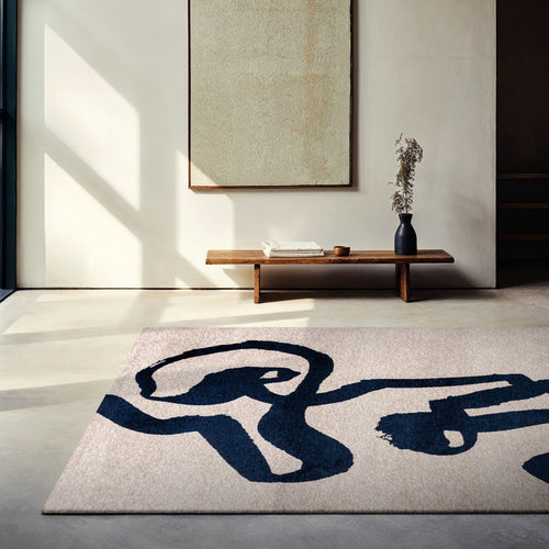 Louis De Poortere binnen & buiten machinewasbaar vloerkleed Craft Ribbon van 70% gerecycled PET - blauw - 235x340cm