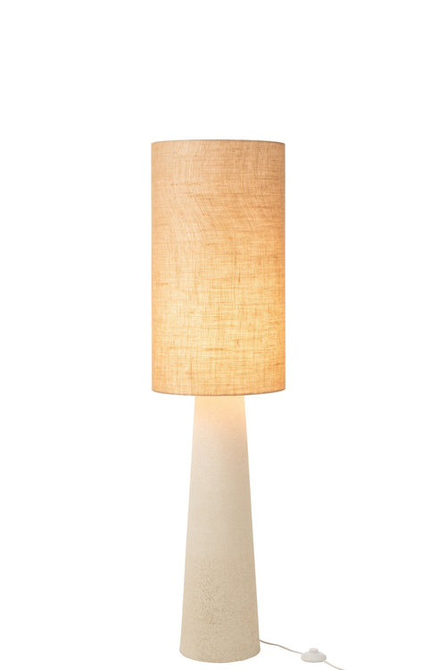 J-Line vloerlamp Ava - glasvezel/jute - naturel - small