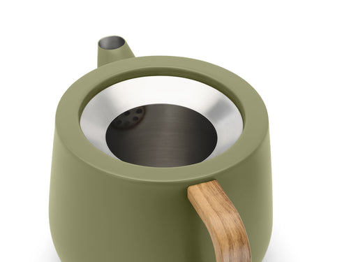 Bredemeijer -Theepot Facet - khaki green - 1,1L