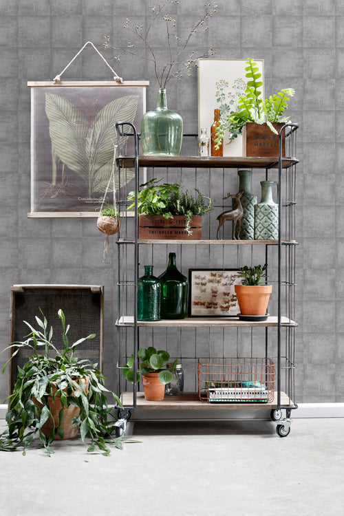 ESTAhome behang betonlook grijs - 53 cm x 10,05 m - 138203