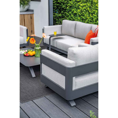 Garden Impressions loungeset Medellin donker grijs 5-delig