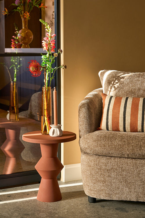 Mica Decorations Estate Bijzettafel - H41 x Ø34 cm - Metaal - Terra - vtwonen shop