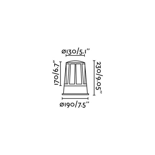 Faro Surat - 1 Licht Buitenlamp Sokkel Licht Donkergrijs IP54, E27