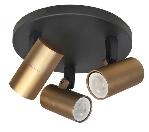 Highlight spot Picollo - 3 lichts - 17  x 11   cm - zwart goud
