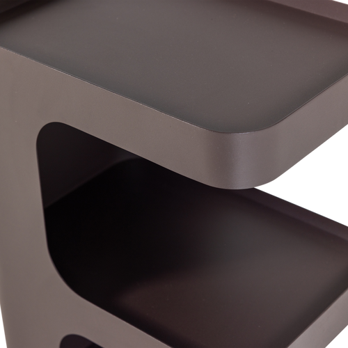 WOOOD bijzettafel Vire - Metaal - Donkerbruin - 54x35x25
