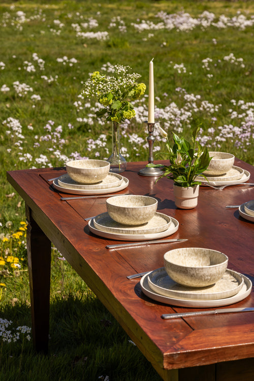 Mimo Homeware ontbijtbord Limestone Valley - 22 cm - Set van 2