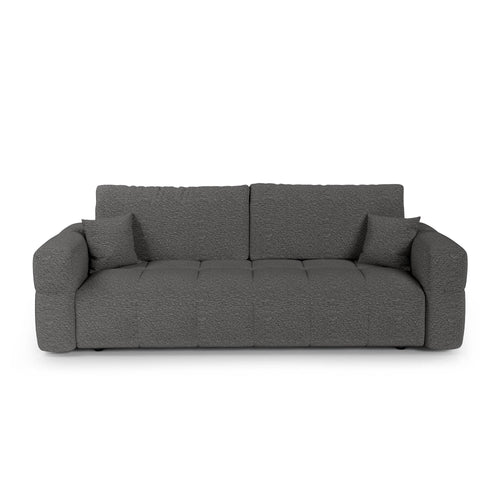 Premium Interiors - Slaapbank met opbergruimte VIBE - bouclé-stof grafietgrijs 247cm