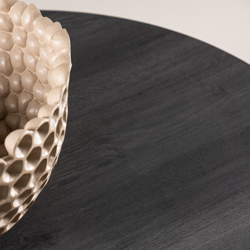 Nest living Zayn Houten Salontafel Zwart - Ø80 cm - vtwonen shop