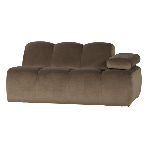 WOOOD 1,5-zits bank arm rechts Mojo - Velvet - Taupe - 74x164x97