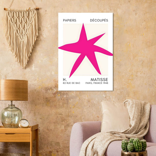 Artfulprints  Matisse – Star of the sea pink   poster 30x40 cm - vtwonen shop