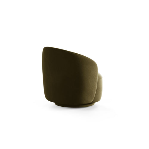 Cosmopolitan Design - Draaistoel Savona flueel lichtgroen - 72.5x69x70.5cm