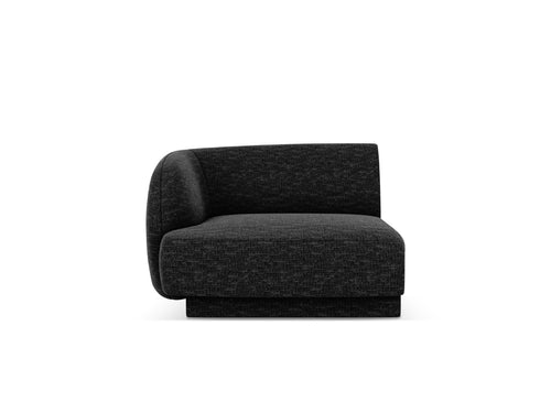 Micadoni - Linker module "Miley" structurele stof antraciet - 90x90x70cm