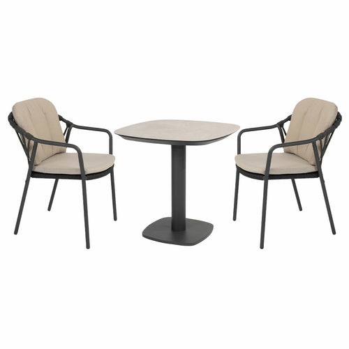 Taste by 4 Seasons bistro tuinset Manitoba - tuintafel Manolo 75x75 cm 3-delig - vtwonen shop