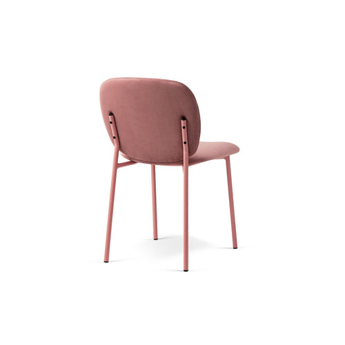 Set van 2 fluwelen stoelen Caroline flueel roze - 61x49x79cm