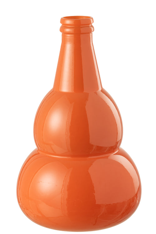 J-Line vaas Cocoon - glas - oranje - 45 cm hoog