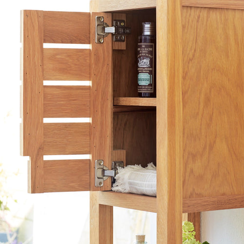 Tikamoon Massief eikenhouten kolomkast - Naturel - vtwonen shop