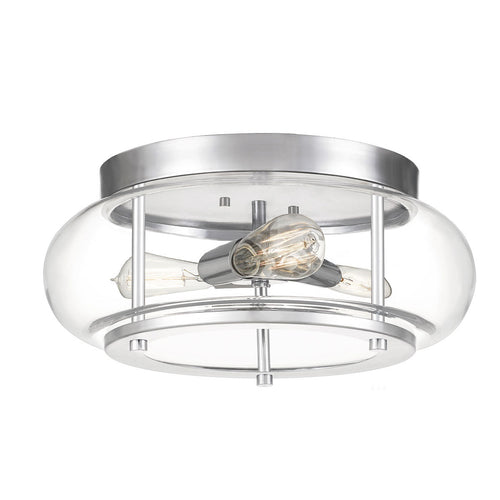 Elstead Quoizel Trilogy Cilindrische Plafondlamp Gepolijst Chroom, IP44