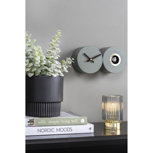Karlsson wandklok  - groen - 7.2x26x13cm
