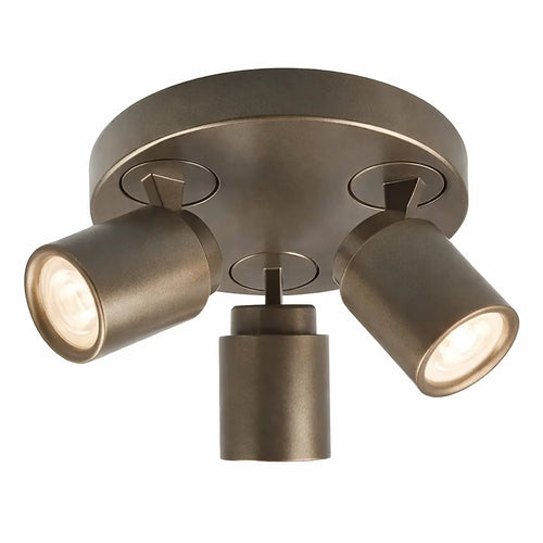 Freelight spot Razza - 3 lichts - 21  x 14   cm - brons goud