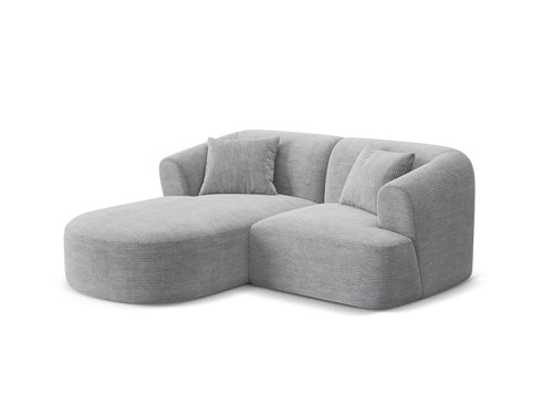 Cosmopolitan Design Modulaire hoekbank links Campi 3-zits, ribfluwelen geld - 156x180x70cm