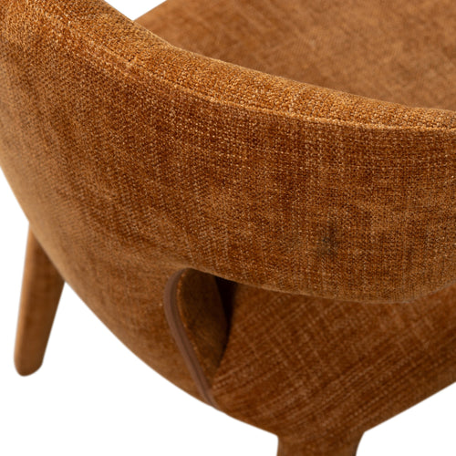 WOOOD eetkamerstoelen Permit - Polyester - Cinnamon - Set van 2