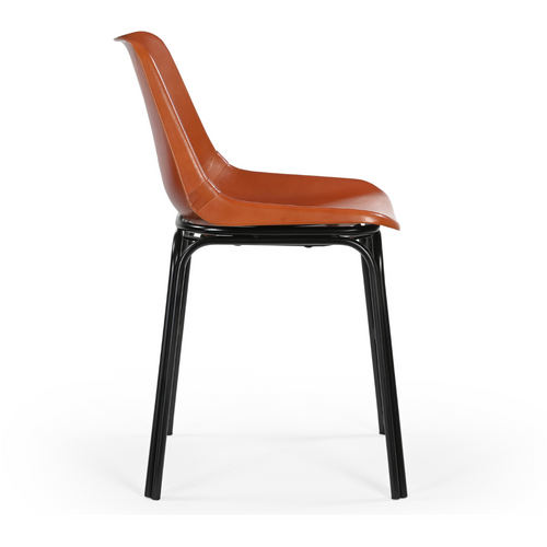 Signature - ROCKIE Leren stoel L45 cm - Zwart - 46x45x76 cm