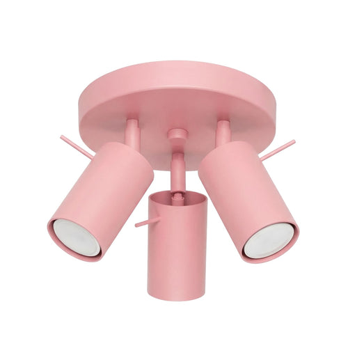 Sollux Lighting Plafondlamp RING 3P roze - 25,7x25,7x14,5cm