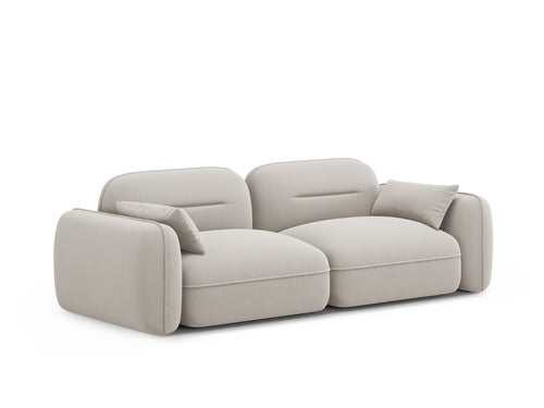 Cosmopolitan Design Modulaire bank Sydney 3-zits, flueel, lichtbeige - 90x230x70cm