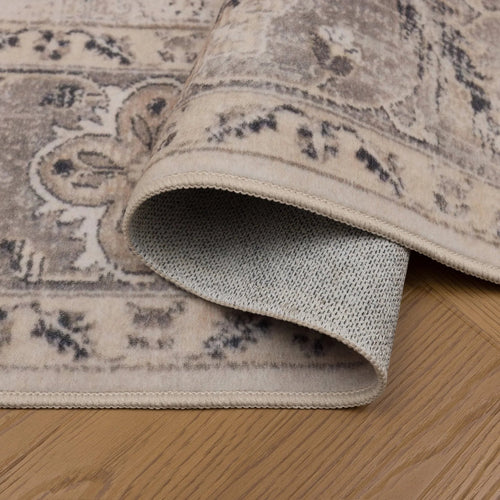 Mrcarpet Vintage Loper Vloerkleed wasbaar Beige/grijs Duux 80x250cm 80 x 250cm