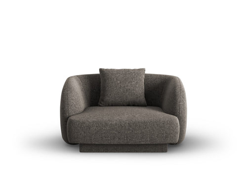Cosmopolitan Design Fauteuil Tulum chenille, grijs - 90x103x70cm