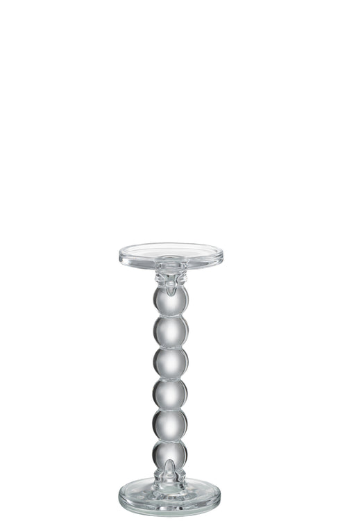 J-Line kaarshouder Druppels - glas - transparant - large - vtwonen shop