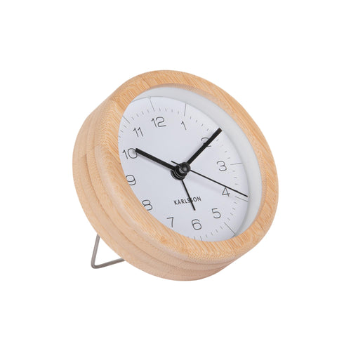 Karlsson wekker Neat Round - wit - 10x10x10cm - Vaderdag - Vaderdagcadeau - Vaderdag cadeautje voor hem