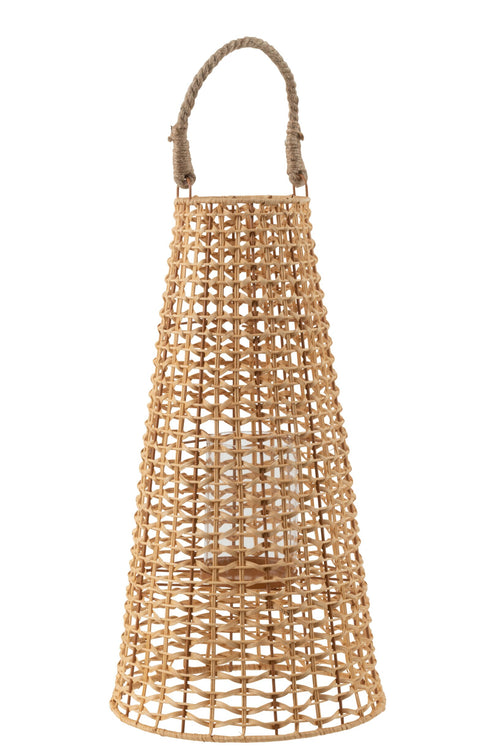 J-Line lantaarn Anais - rotan - naturel - large