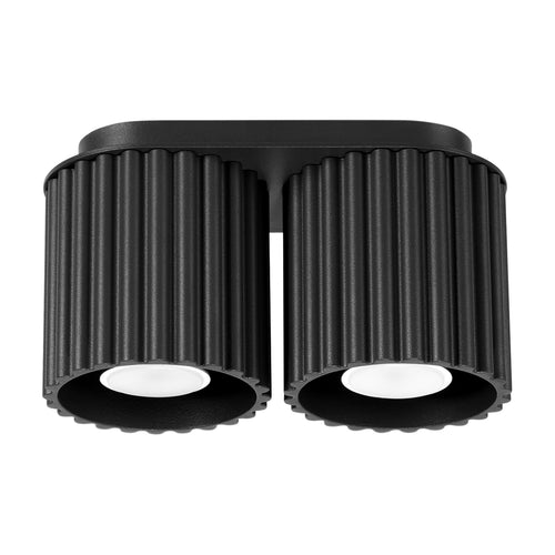 Sollux Lighting Plafondlamp AURA 2 zwart GU10 - 21x10x12cm