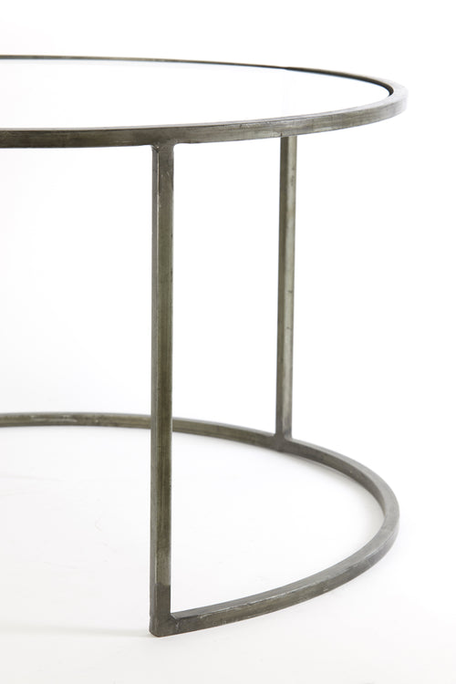 Light & Living salontafel DUARTE - Ø75x44cm - grijs - Set van 2