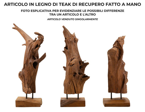 Mauro Ferretti sculptuur - 23x27x64 cm - bruin