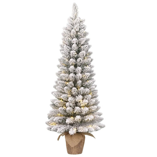 Black Box Trees Gerlos Kunstkerstboom met Verlichting - Kunstboom H90 x D41 cm - Kunst Kerstboom met Besneeuwde Takken - Kerstdecoratie voor Binnen -