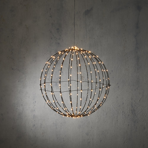 Luca Lighting Kerstverlichting Bal met Warm Witte LED Lampjes - Ø40 cm - Zwart - vtwonen shop
