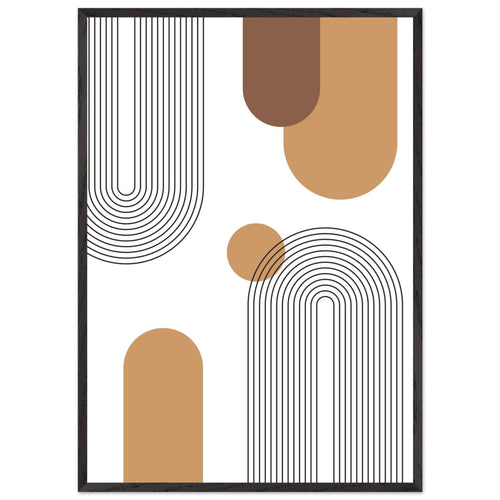 Artfulprints Poster met Lijst Boho – Neutral path   - 70x100 cm - Meerkleurig