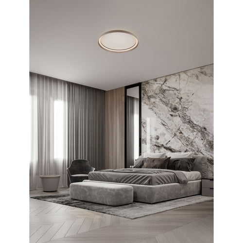 Nova Luce ORMI Inbouw plafondlamp champagnebruin, Triac dimbaar, LED, 48W, 3361lm, 2700-3000-4000K kleurtemperatuur.