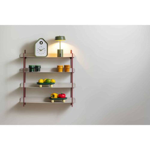 Present Time wanddecoratie Reina Cuatro - rood - 60x16x60cm