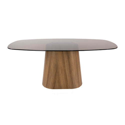 Giga Living Eettafel Tinto - Deens Ovaal Brons Glas - 180cm