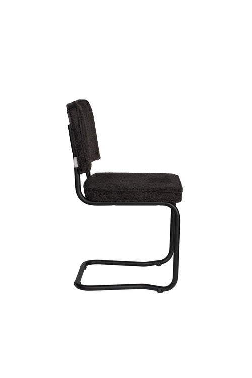 Zuiver Ridge Kink Eetkamerstoelen Soft Zwart - Set van 2 - vtwonen shop